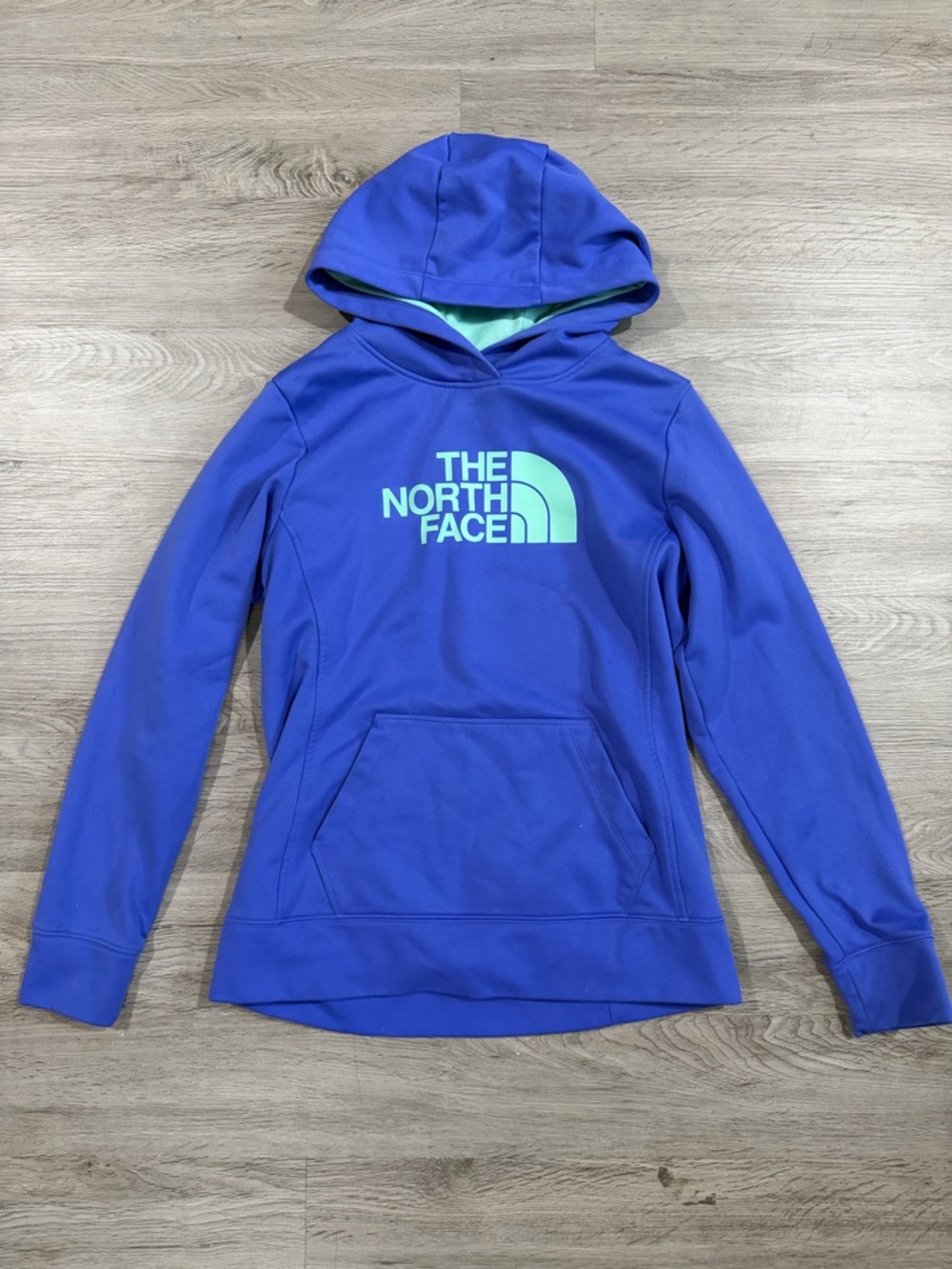 The North Face Purple Hoodie with Mint Logo and Lining